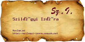 Szilágyi Izóra névjegykártya